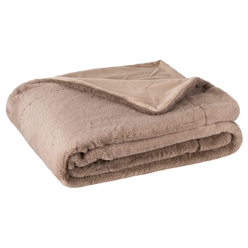 MOON - Sable - mit Hasenfelloptik - Kissenhülle/Füllkissen/Decke - super soft