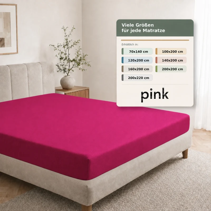 MOON-Trend Spannbetttuch Spannbettlaken Jersey 100% Baumwolle