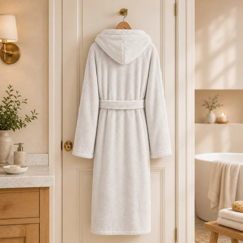 Floringo Bademantel mit Kapuze Mod. 602 Frottee Premium-Soft-Qualität Unisex