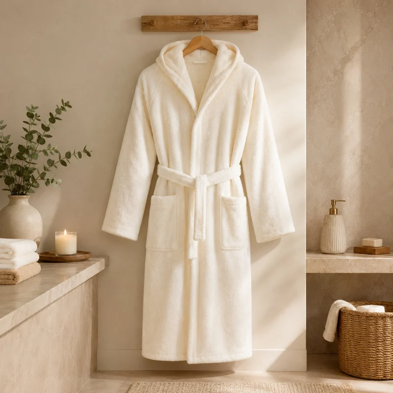 Floringo Bademantel mit Kapuze Mod. 602 Frottee Premium-Soft-Qualität Unisex