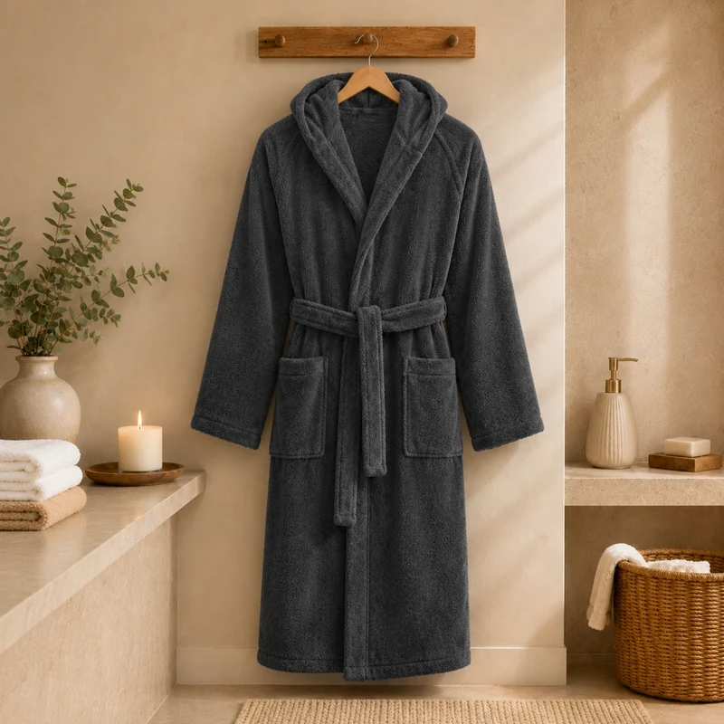 Floringo Bademantel mit Kapuze Mod. 602 Frottee Premium-Soft-Qualität Unisex