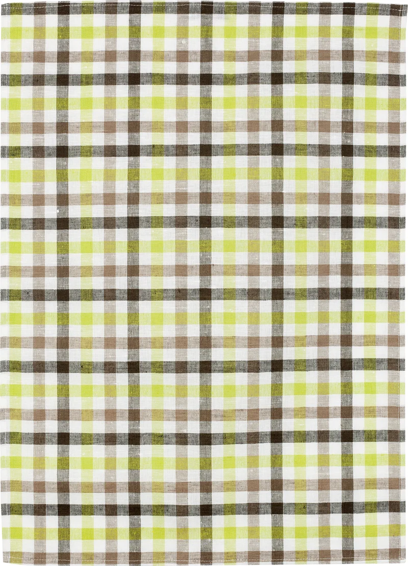 3er Pack Kracht Halbleinen Geschirrtuch 50x70 Karo 213-218-50-16 grün
