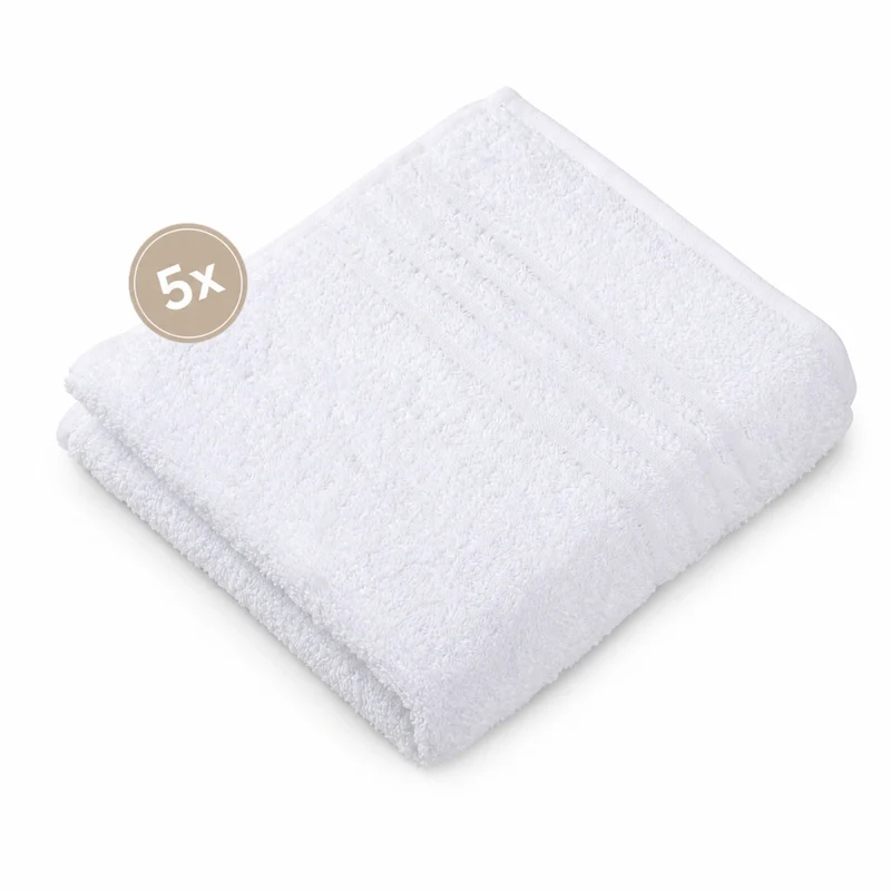 Handtuch Zwirn weiß 50x90 Baumwolle - 400 g/m², saugstark & strapazierfähig