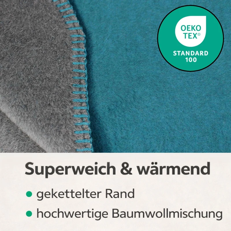 Moon Doubleface Kuscheldecke Baumwollmix 2.Wahl - 150x200 cm, 220x240 cm