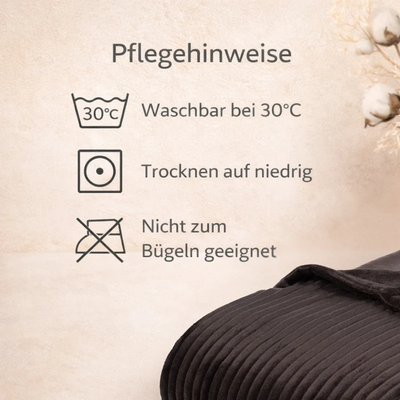 Gözze Wendedecke Kuscheldecke Cord Optik 150x200 Wohndecke