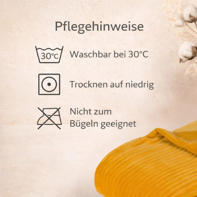 Gözze Wendedecke Kuscheldecke Cord Optik 150x200 Wohndecke