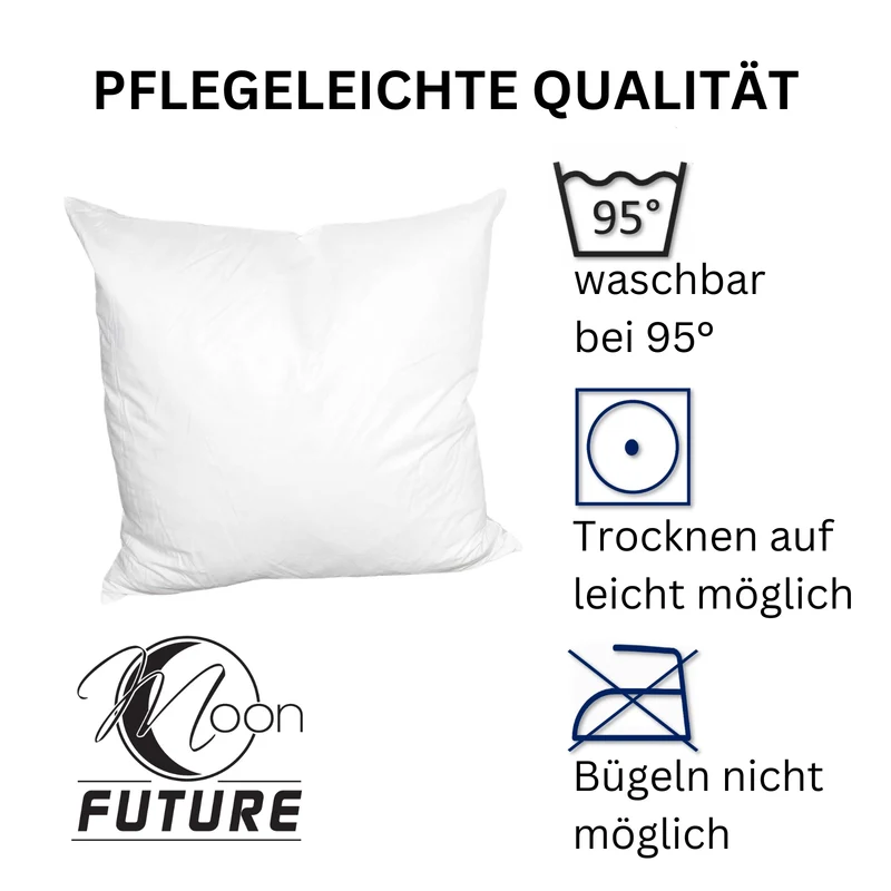 MOON Future Kopfkissen daunenweich UltraSoft 95° waschbar, 40x80/80x80 cm