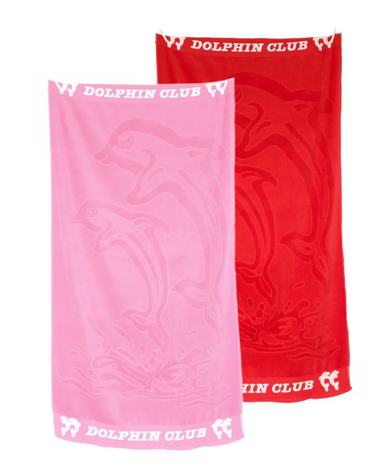 XXL Partner Strandtuch Strandlaken Velours 100% Baumwolle 100x180 Dolphin Club