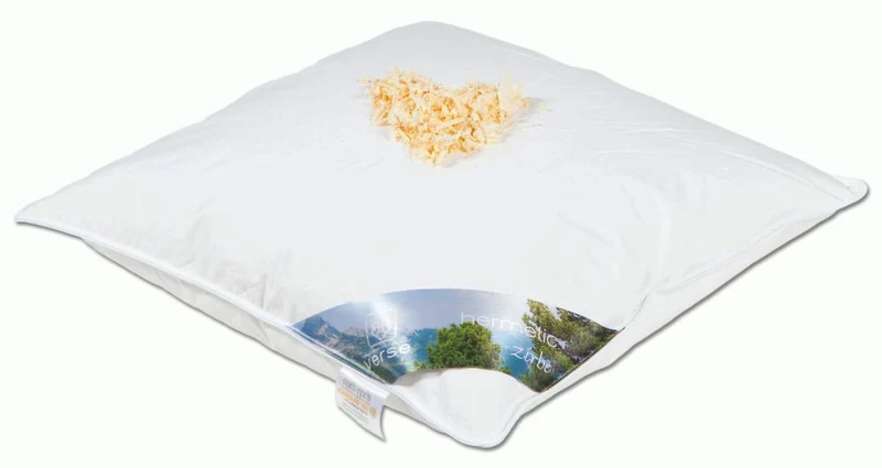 Hermetic®Zirbe Gänsefedern Zirbenholz Daunen Kissen Kuschelkissen Sofakissen