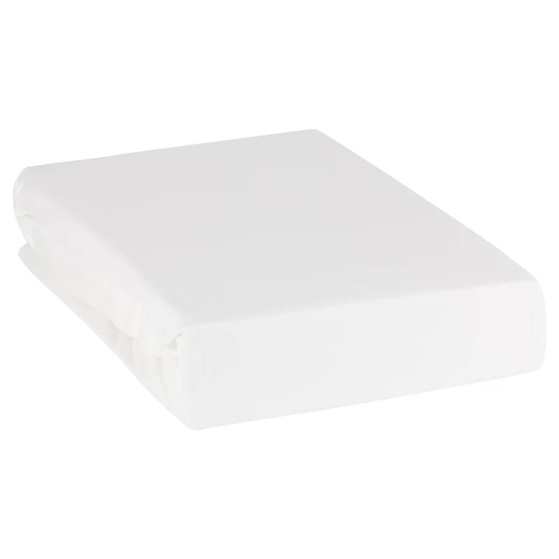 Spannbettlaken Spannbetttuch Line Silver 100x200 190g/m² weiß Baumwolle MOON Restposten