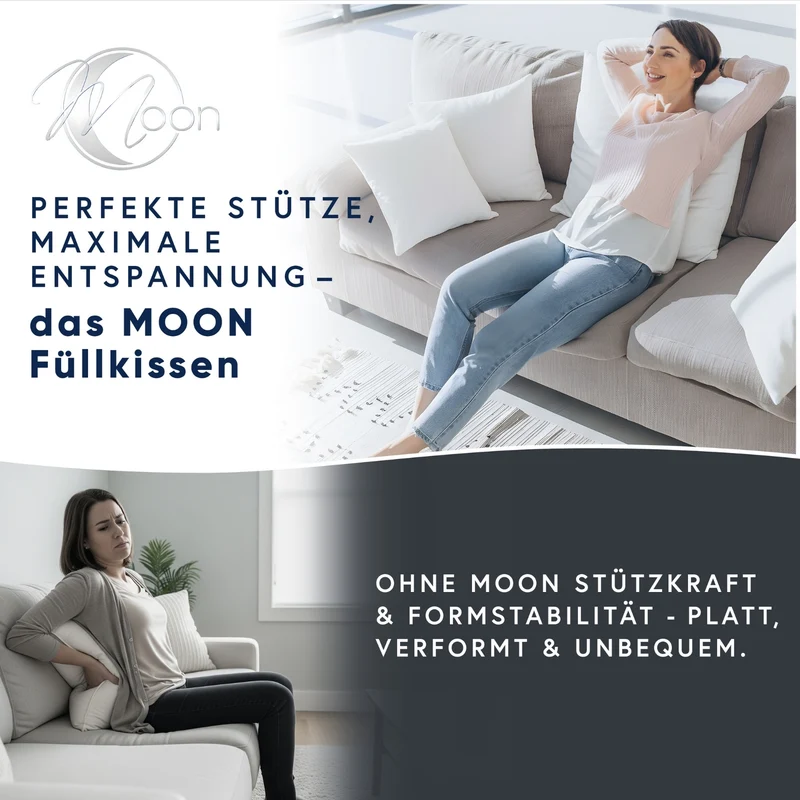 Füllkissen Classic peached touch versch. Größen Polyester Moon 6er Pack