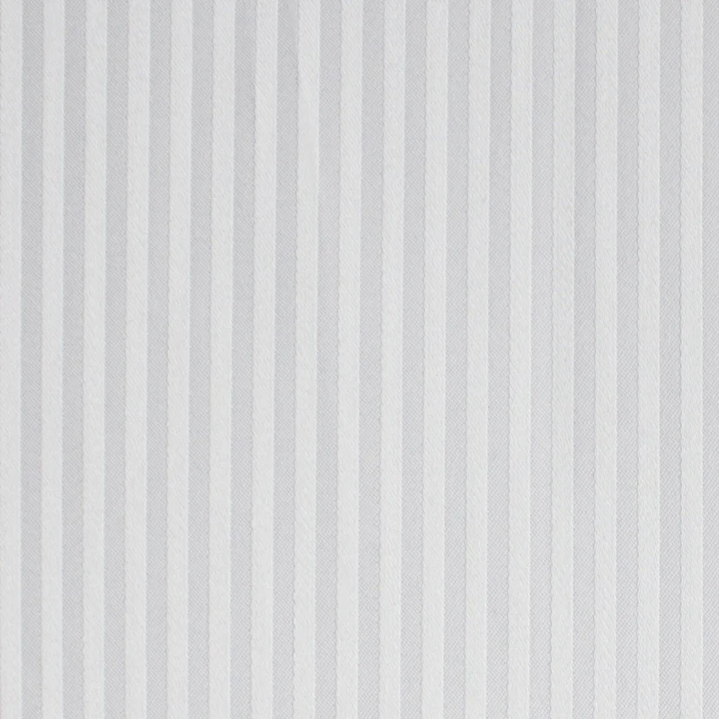 MOON-Luxury Damast Bettwäsche 3mm Streifen silber 155x220 / 80x80 100% Baumwolle YKK Reißverschluss