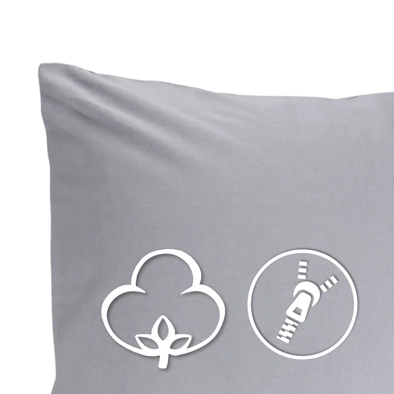 2er Pack MOON-Luxury Linon Kissenbezug 100% Baumwolle 40x40 40x60 40x80 50x50 60x60 80x80