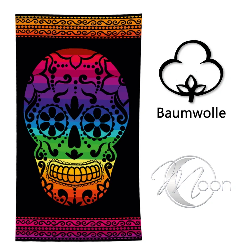 Premiumshop321 Velours Strandhandtuch bunt Strandtuch 90x165 cm Strandlaken