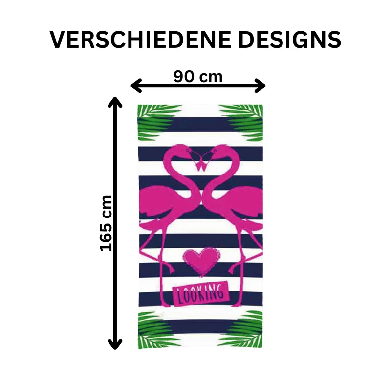 Premiumshop321 Velours Strandhandtuch bunt Strandtuch 90x165 cm Strandlaken