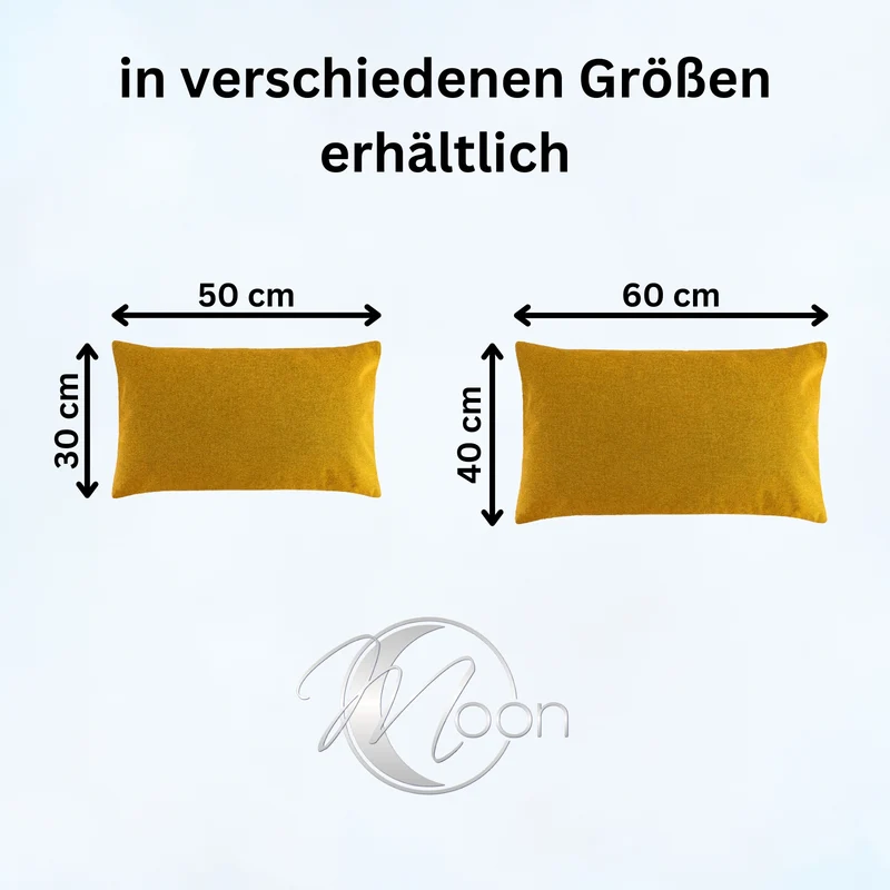 2er Pack Kissenbezug Kissenhülle versch. Größen Polyester Reißverschluss Moon