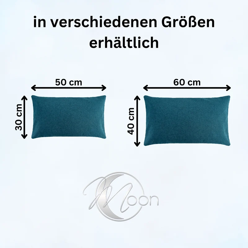 2er Pack Kissenbezug Kissenhülle versch. Größen Polyester Reißverschluss Moon