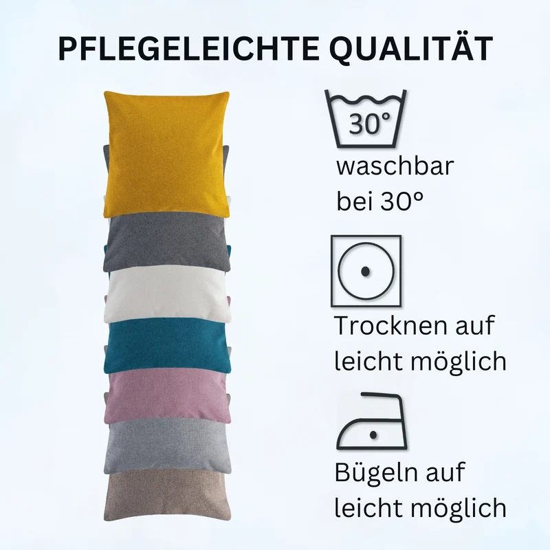 2er Pack Kissenbezug Kissenhülle versch. Größen Polyester Reißverschluss Moon