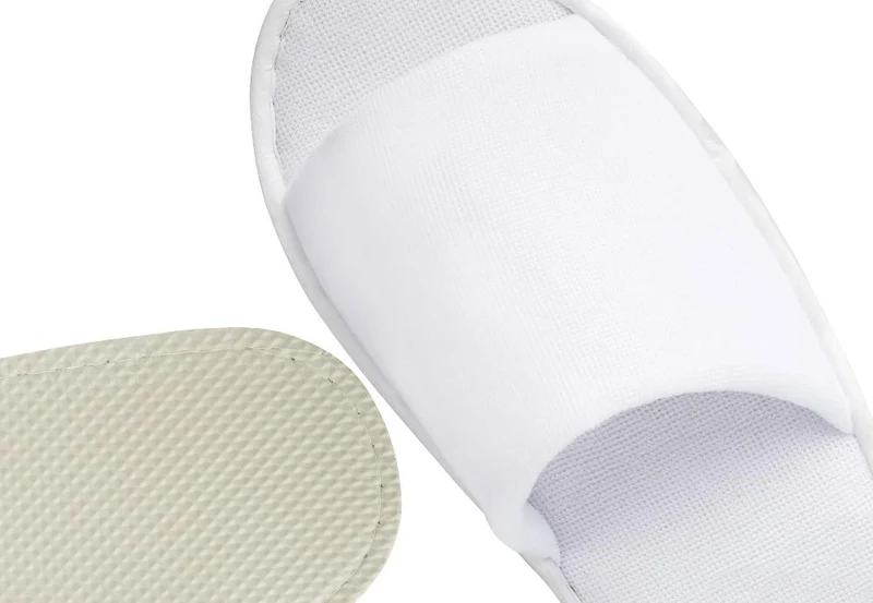 100 Paar MOON-Superior Frottierslipper Hotelslipper offen weiß 4mm EVA Gummi Sohle