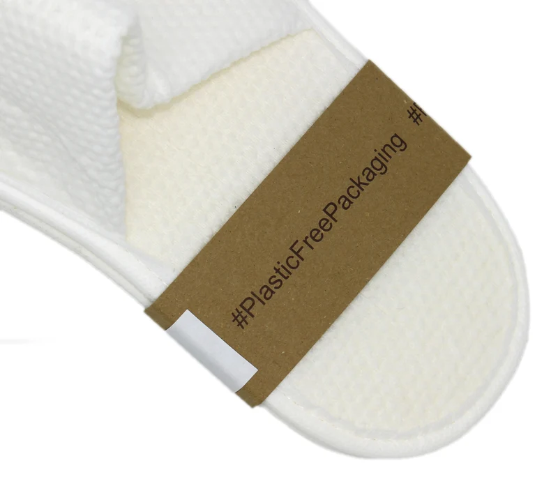 MOON-Lilia Piquet Hotelslipper 10 Paar weiß offen Übergröße, Zellulose Slipper Damen und Herren