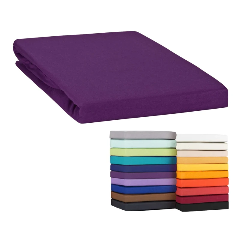 MOON-Classic Topper Spannbettlaken Spannbetttuch 160g/m² Jersey 140x200 - 160x220