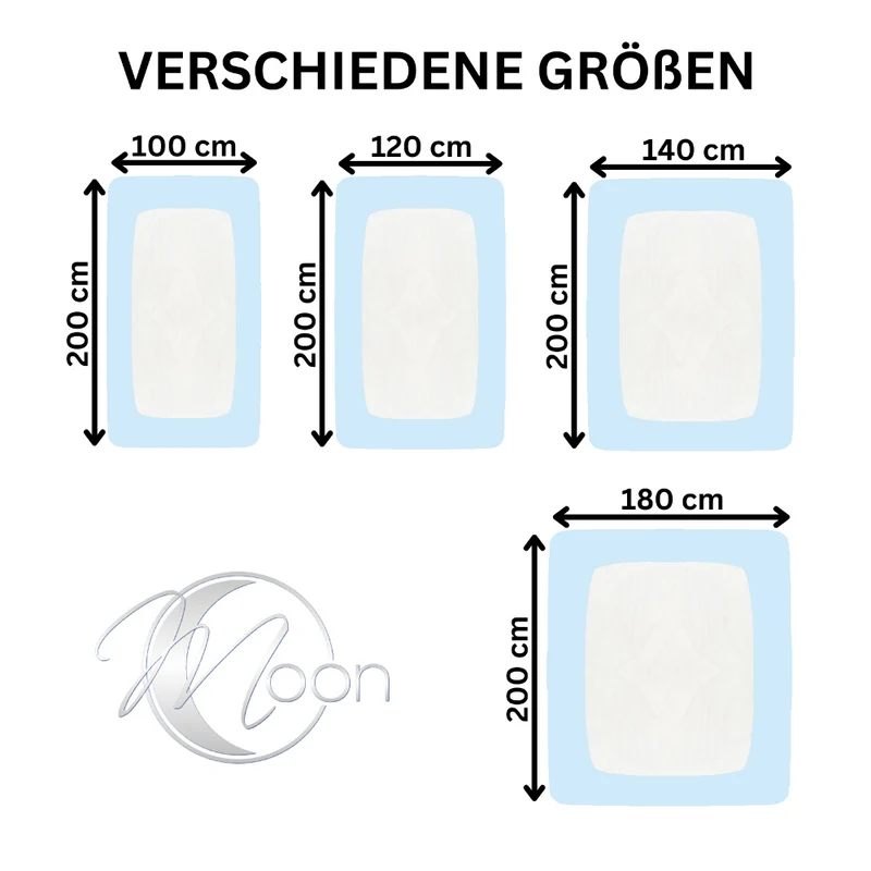 Topper Spannbettlaken 120x200-120x220cm Spannbetttuch 160g/m² Jersey Line green