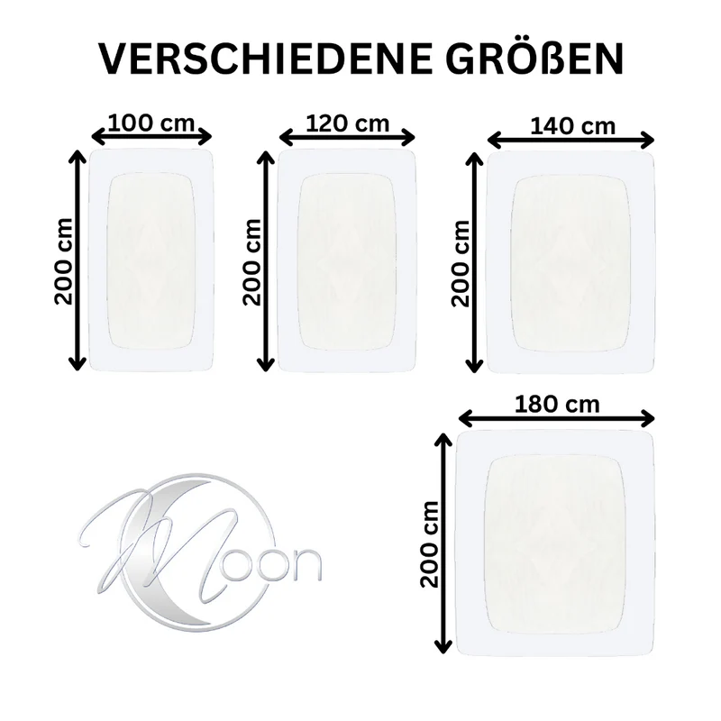 Topper Spannbettlaken 120x200-120x220cm Spannbetttuch 160g/m² Jersey Line green