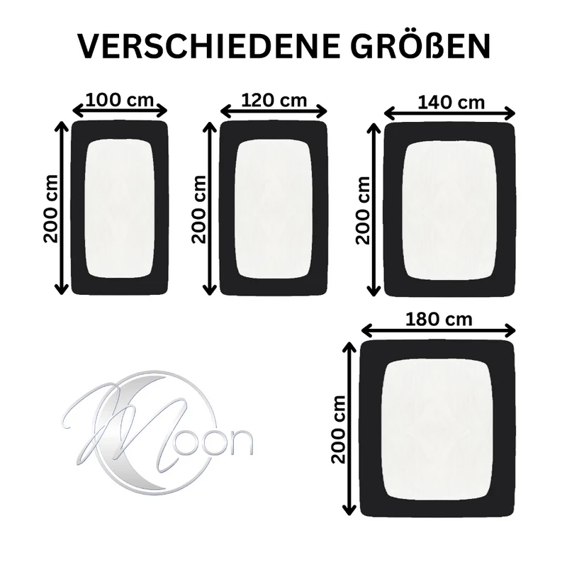 Topper Spannbettlaken 120x200-120x220cm Spannbetttuch 160g/m² Jersey Line green