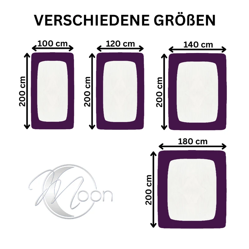 Topper Spannbettlaken 120x200-120x220cm Spannbetttuch 160g/m² Jersey Line green