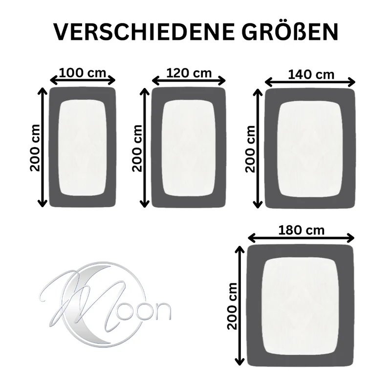 Topper Spannbettlaken 120x200-120x220cm Spannbetttuch 160g/m² Jersey Line green