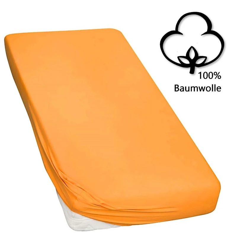 Topper Spannbettlaken 120x200-120x220cm Spannbetttuch 160g/m² Jersey Line green