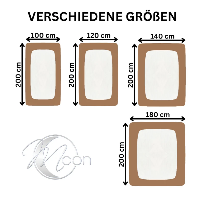 Topper Spannbettlaken 120x200-120x220cm Spannbetttuch 160g/m² Jersey Line green