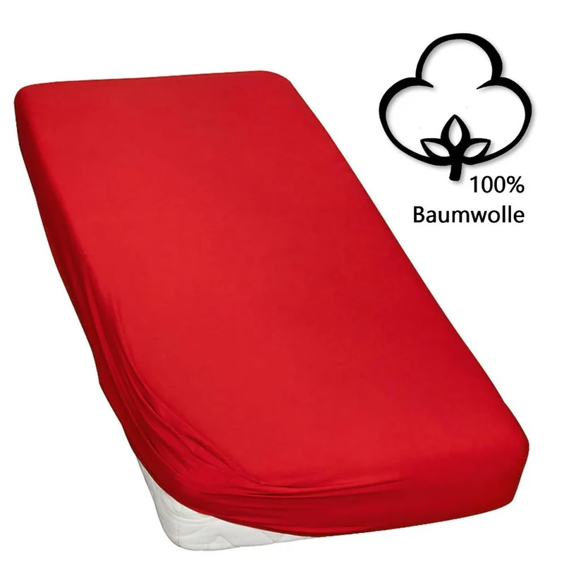 Topper Spannbettlaken 120x200-120x220cm Spannbetttuch 160g/m² Jersey Line green