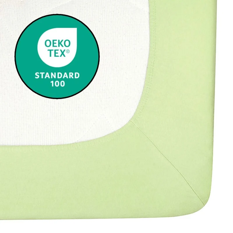 Topper Spannbettlaken 120x200-120x220cm Spannbetttuch 160g/m² Jersey Line green