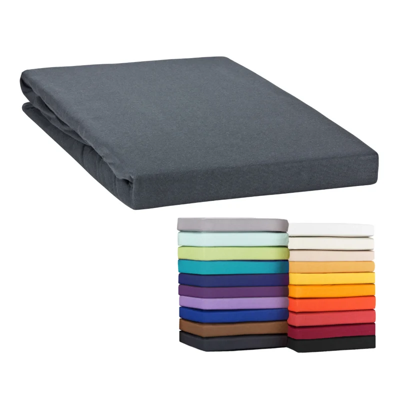 MOON-Classic Topper Spannbettlaken Spannbetttuch 160g/m² Jersey 90x200 - 100x220