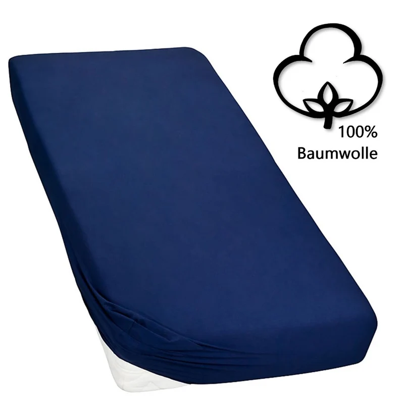 MOON-Classic Topper Spannbettlaken Spannbetttuch 160g/m² Jersey 90x200 - 100x220