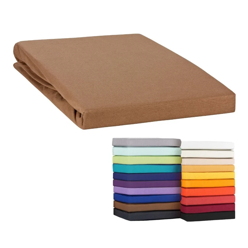 MOON-Classic Topper Spannbettlaken Spannbetttuch 160g/m² Jersey 90x200 - 100x220
