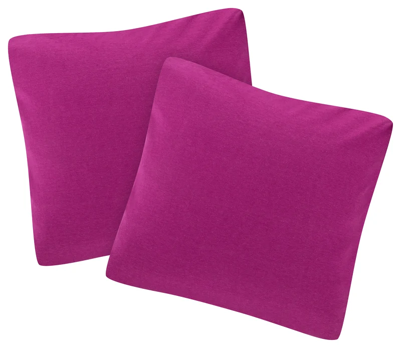 MOON-Trend 2er Pack Kissenbezug Kissenhülle Jersey 100% Baumwolle
