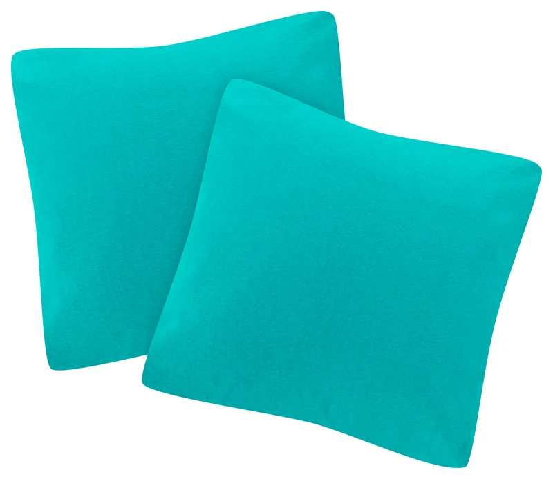 MOON-Trend 2er Pack Kissenbezug Kissenhülle Jersey 100% Baumwolle