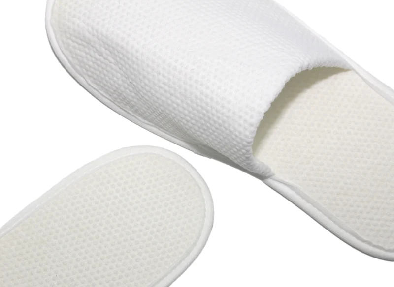 MOON-Lilia Piquet Hotelslipper 5 Paar weiß geschlossen Übergröße, Zellulose Slipper Damen und Herren