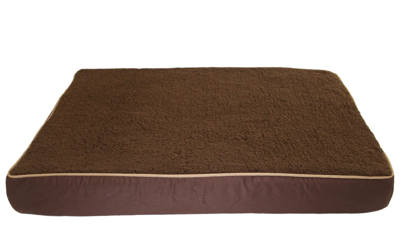Dogs Luxury Hundebett Ortho med braun orthopädisches Hundekissen mit Memory Schaum