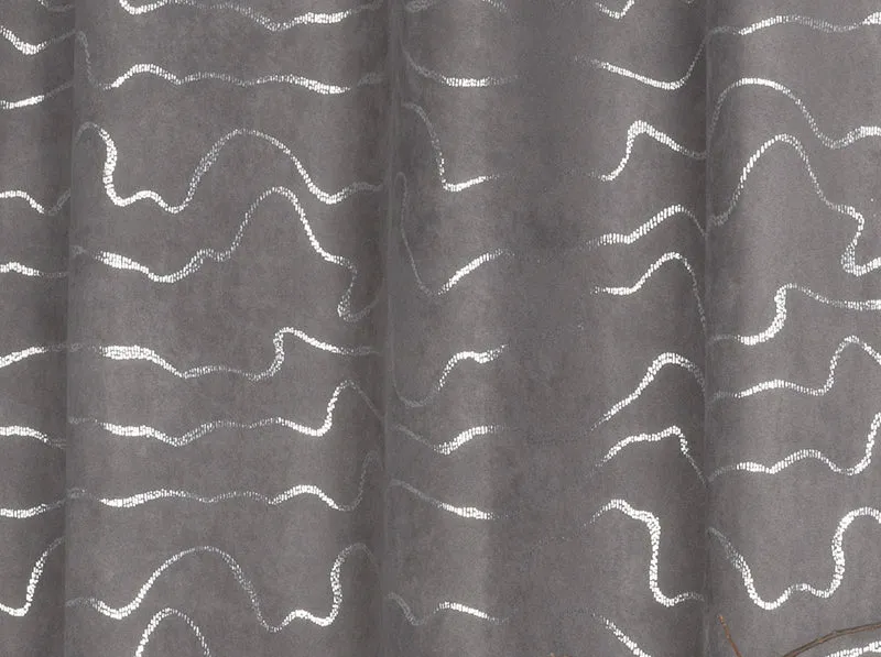 Ösenschal Vorhang 135x245 blickdicht Glitzer Wildleder Optik anthrazit 300267