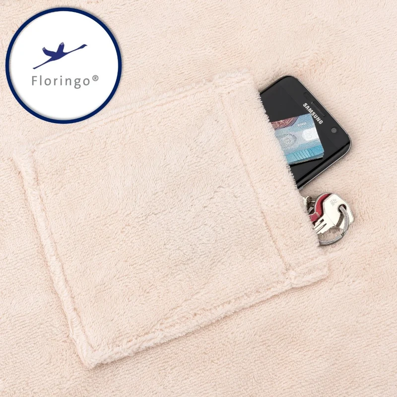 Floringo Luxus Saunakilt Herren Twin-Star Klettverschluss Sauna-Kilt aufgesetzte Tasche
