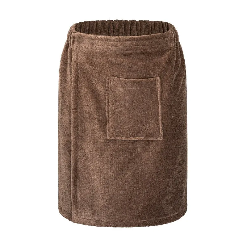 Floringo Luxus Saunakilt Herren Twin-Star Klettverschluss Sauna-Kilt aufgesetzte Tasche