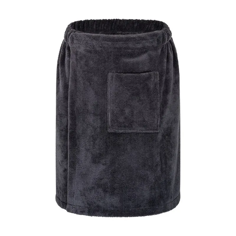 Floringo Luxus Saunakilt Herren Twin-Star Klettverschluss Sauna-Kilt aufgesetzte Tasche