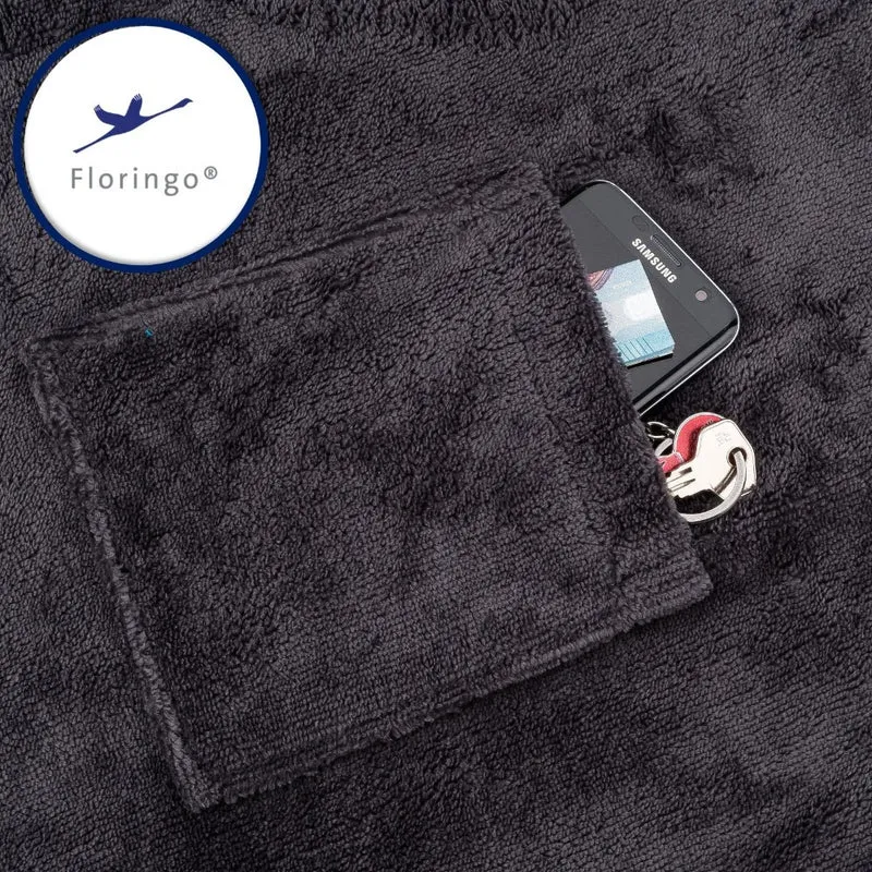 Floringo Luxus Saunakilt Herren Twin-Star Klettverschluss Sauna-Kilt aufgesetzte Tasche