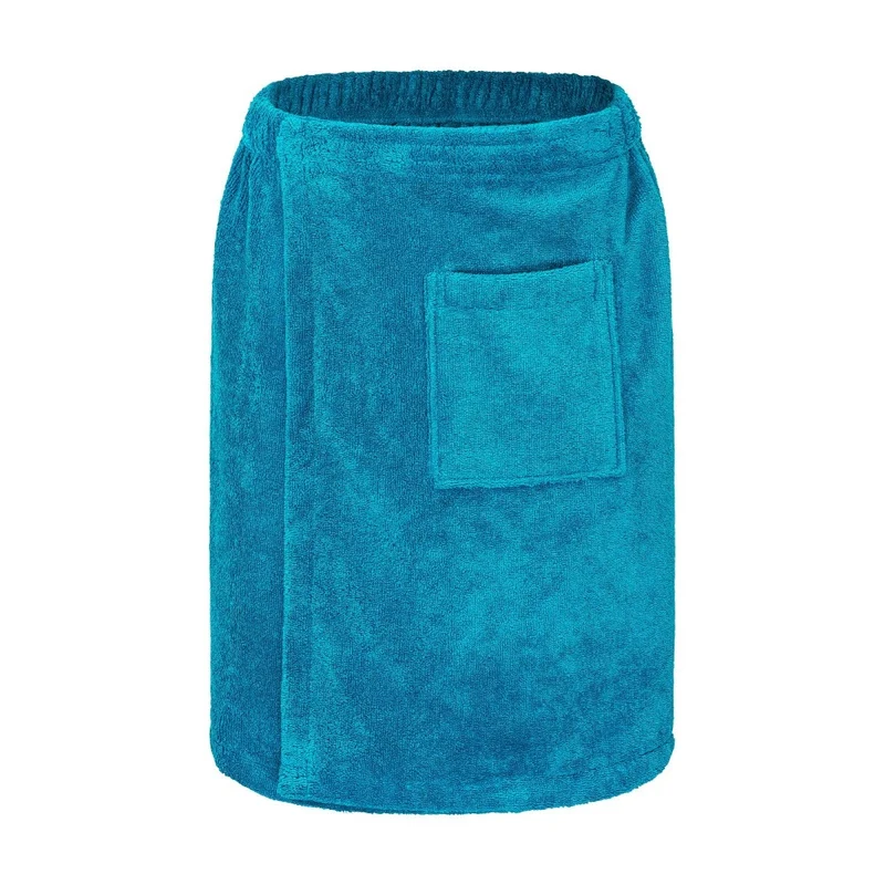 Floringo Luxus Saunakilt Herren Twin-Star Klettverschluss Sauna-Kilt aufgesetzte Tasche
