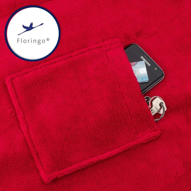 Floringo Luxus Saunakilt Damen Twin-Star Klettverschluss Sauna-Kilt aufgesetzte Tasche