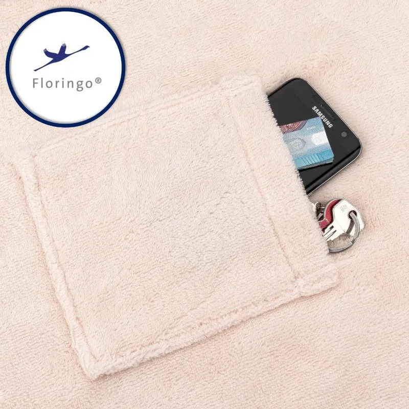 Floringo Luxus Saunakilt Damen Twin-Star Klettverschluss Sauna-Kilt aufgesetzte Tasche