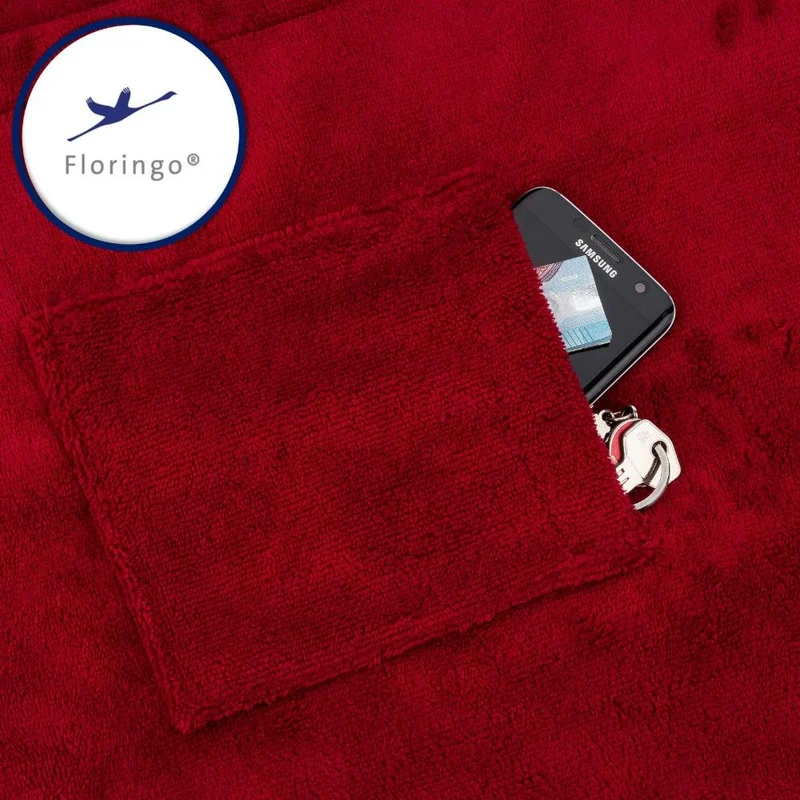 Floringo Luxus Saunakilt Damen Twin-Star Klettverschluss Sauna-Kilt aufgesetzte Tasche